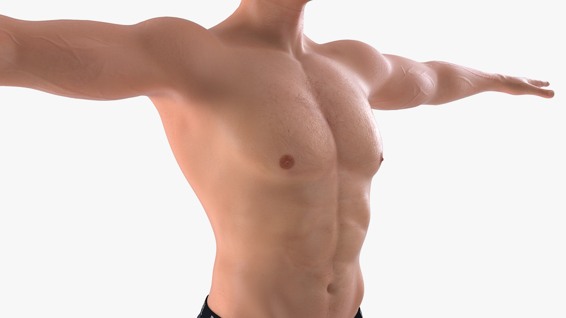 3D Fit Athletic Man T-Pose model