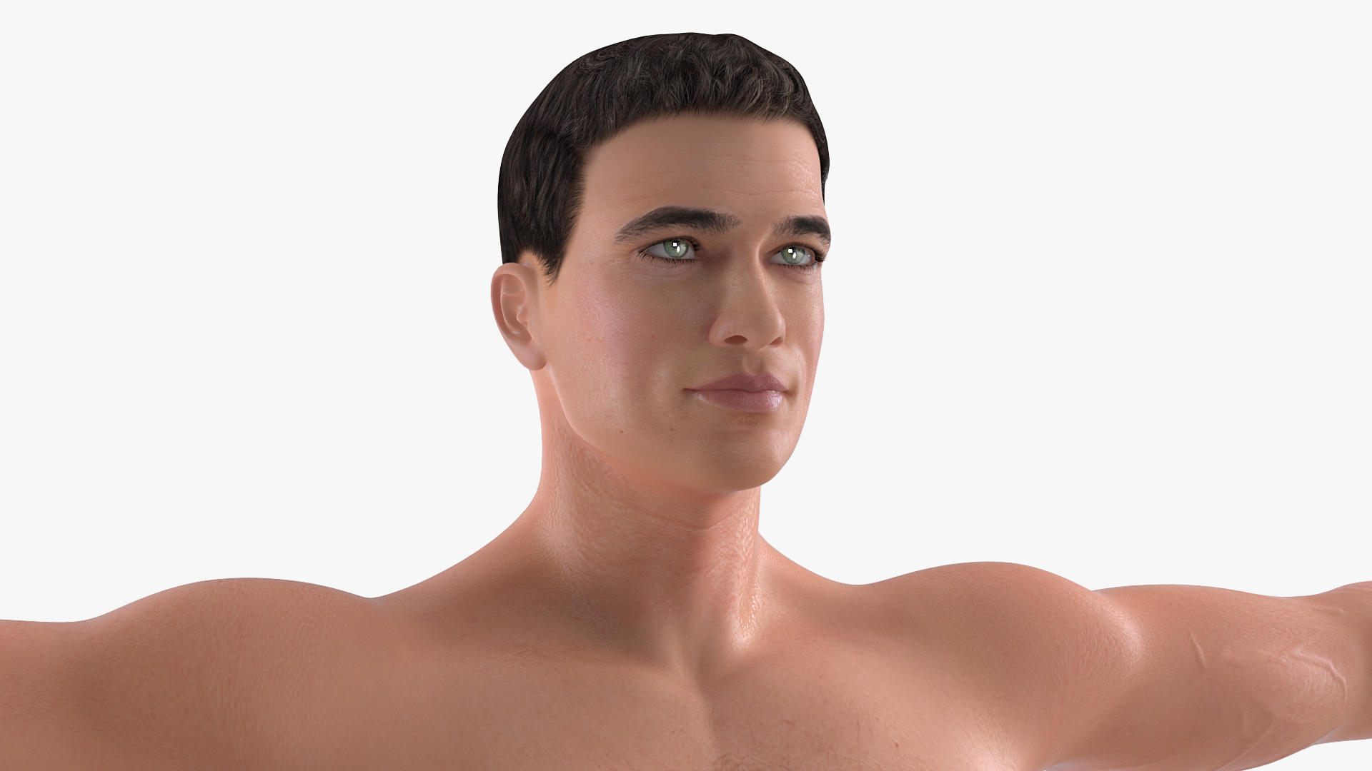 3D Fit Athletic Man T-Pose model