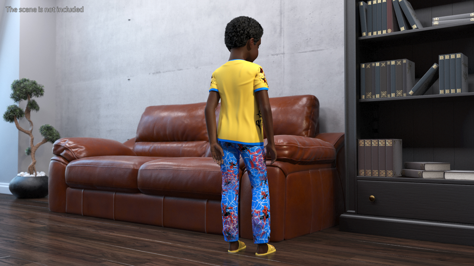 Black Child Boy Home Style Rigged for Cinema 4D 3D