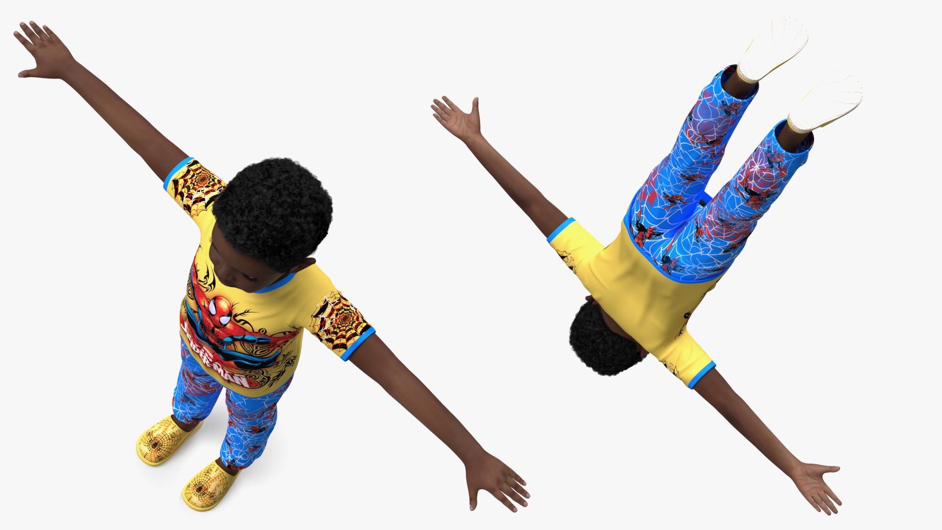 Black Child Boy Home Style Rigged for Cinema 4D 3D