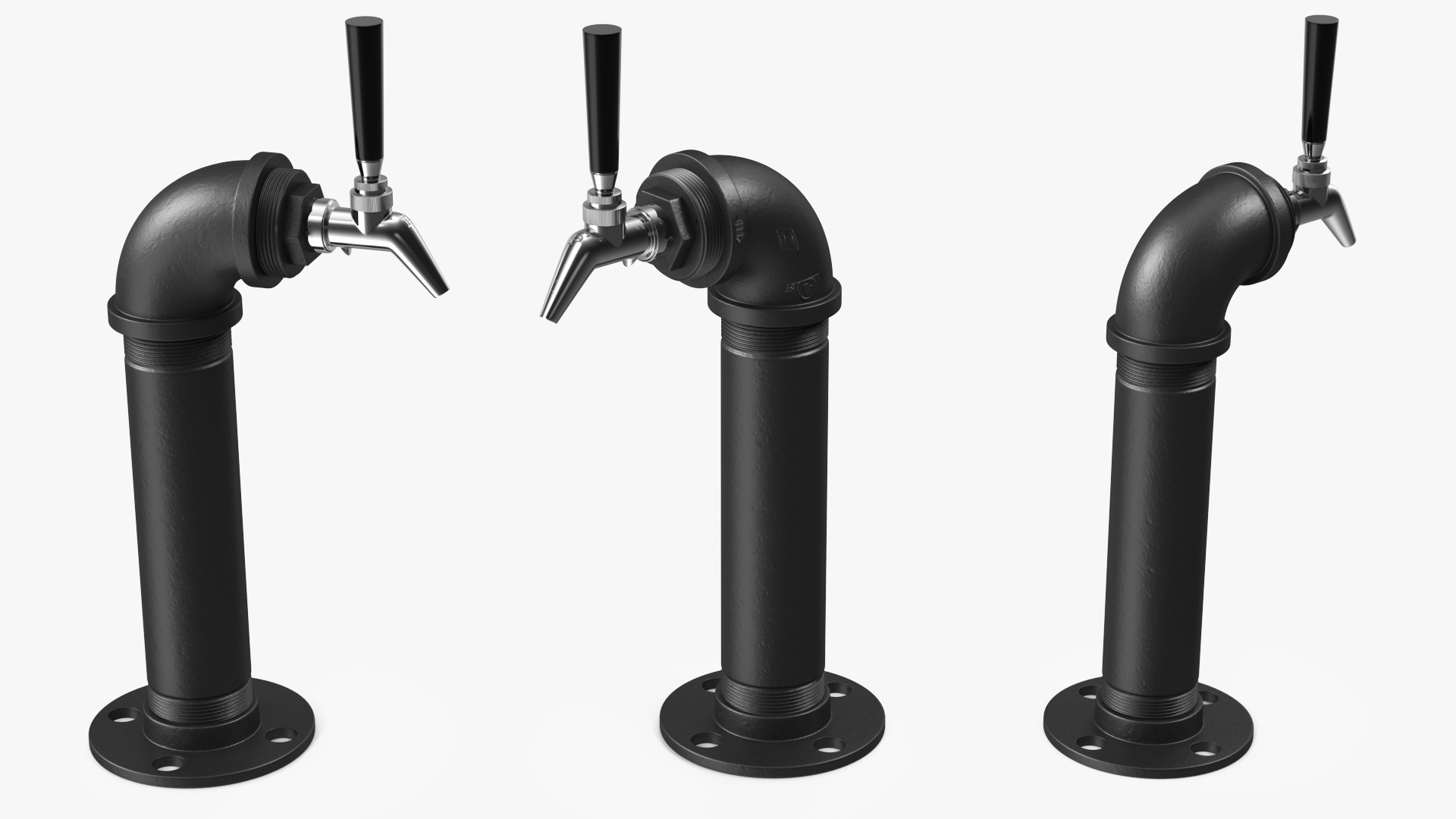 Black Iron Beer Tower Single Tap 3D