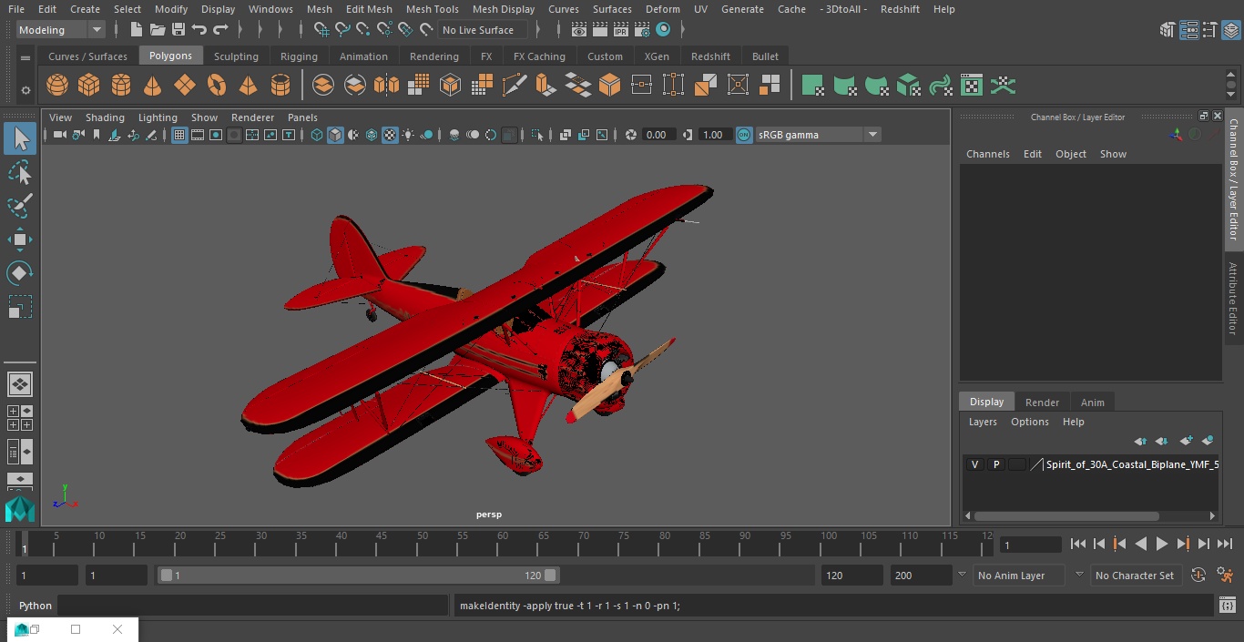 3D model Spirit of 30A Coastal Biplane YMF-5