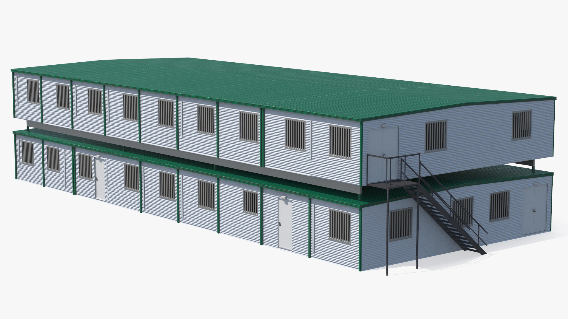 Prefabricated Modular Office Two Story Building 3D