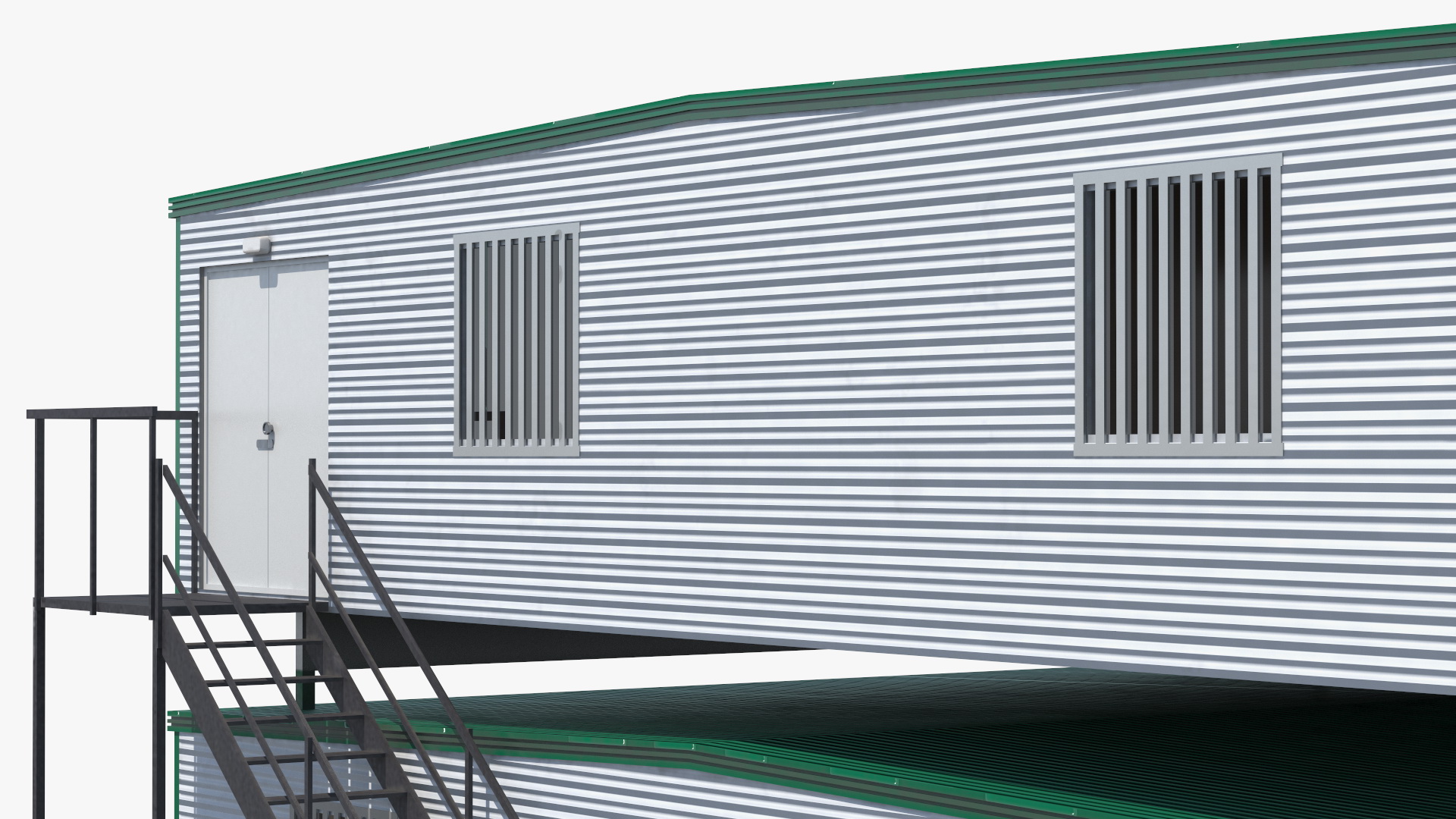 Prefabricated Modular Office Two Story Building 3D
