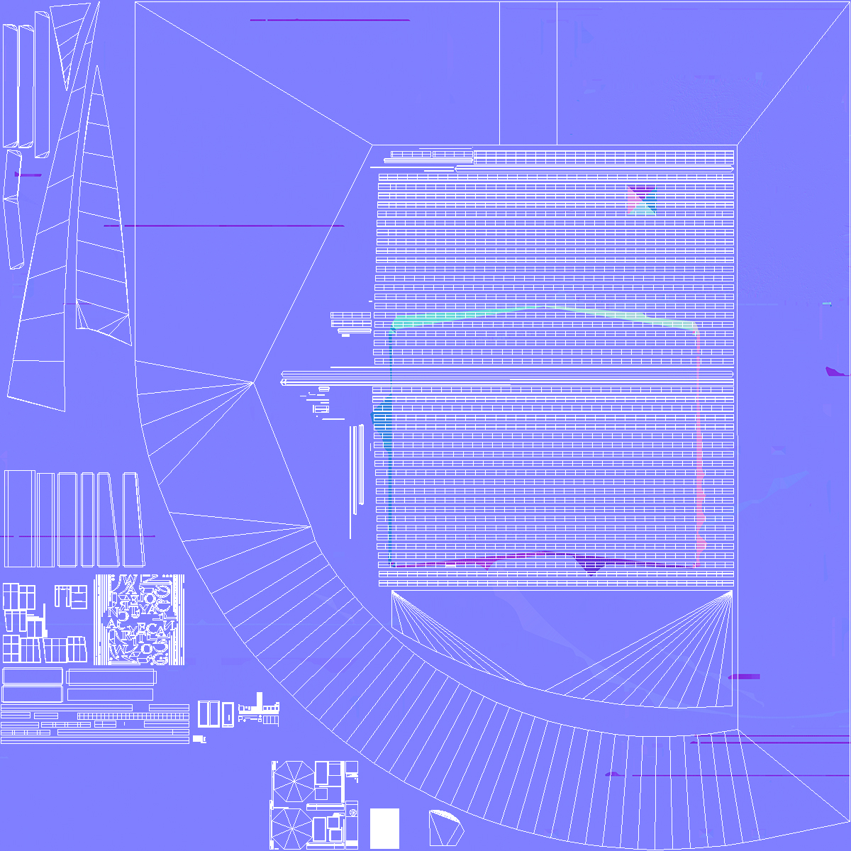 3D Cayan Tower Skyscraper Night Glow model