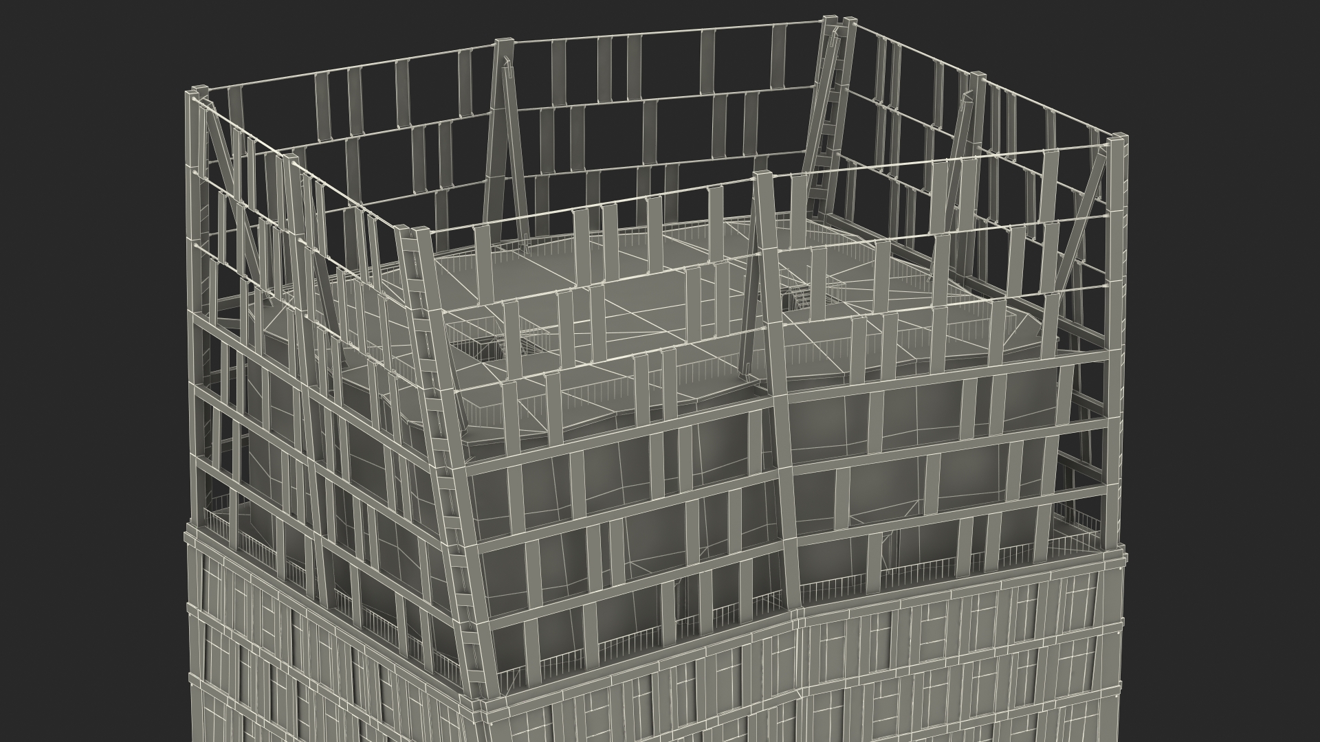 3D Cayan Tower Skyscraper Night Glow model