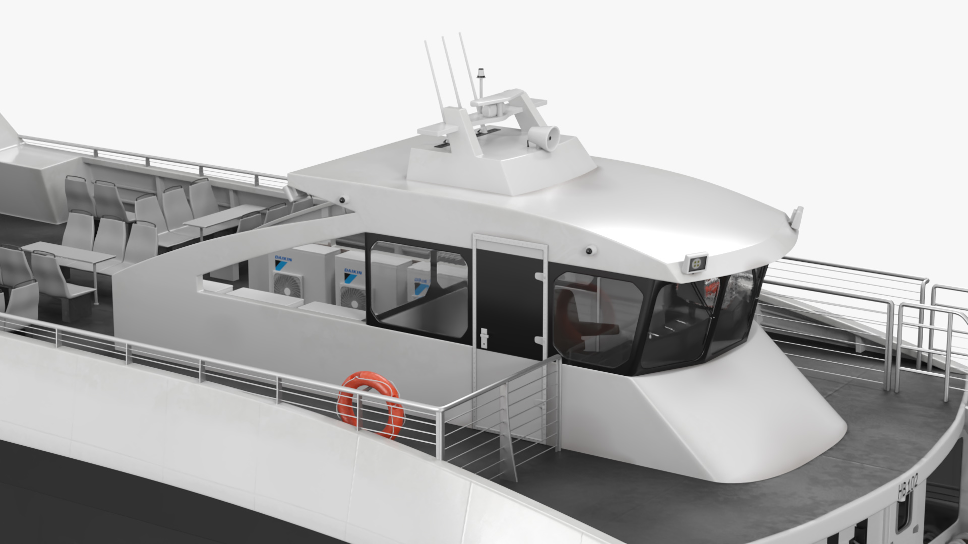 NYC Passenger Ferry Boat 3D model