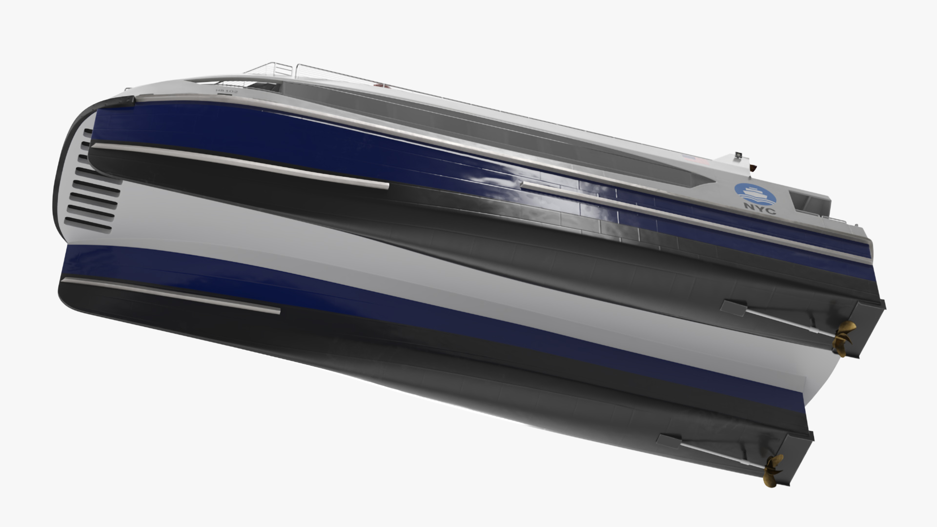 NYC Passenger Ferry Boat 3D model
