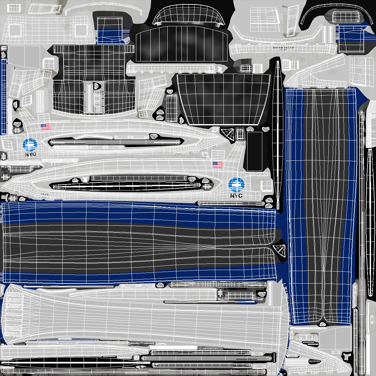 NYC Passenger Ferry Boat 3D model