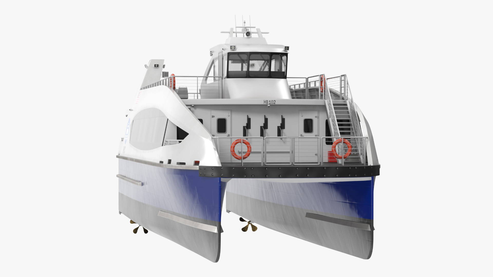 NYC Passenger Ferry Boat 3D model