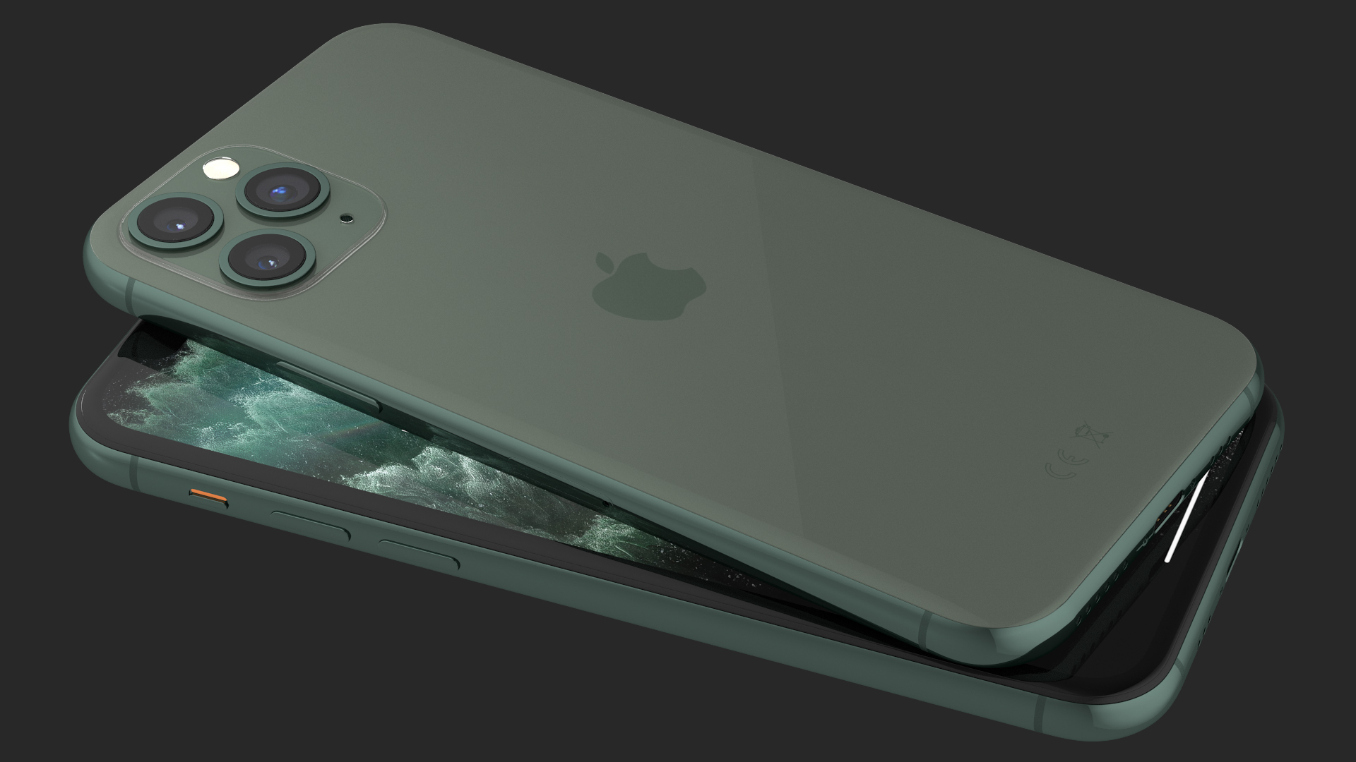 Apple iPhone 11 Pro Midnight Green 3D model