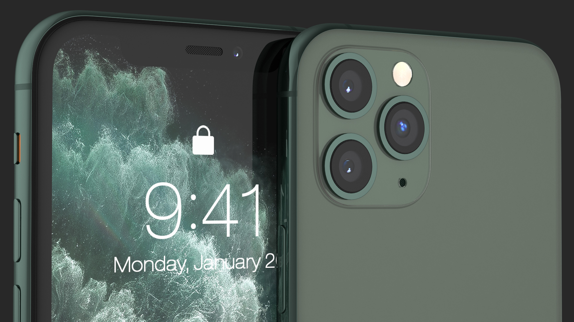 Apple iPhone 11 Pro Midnight Green 3D model
