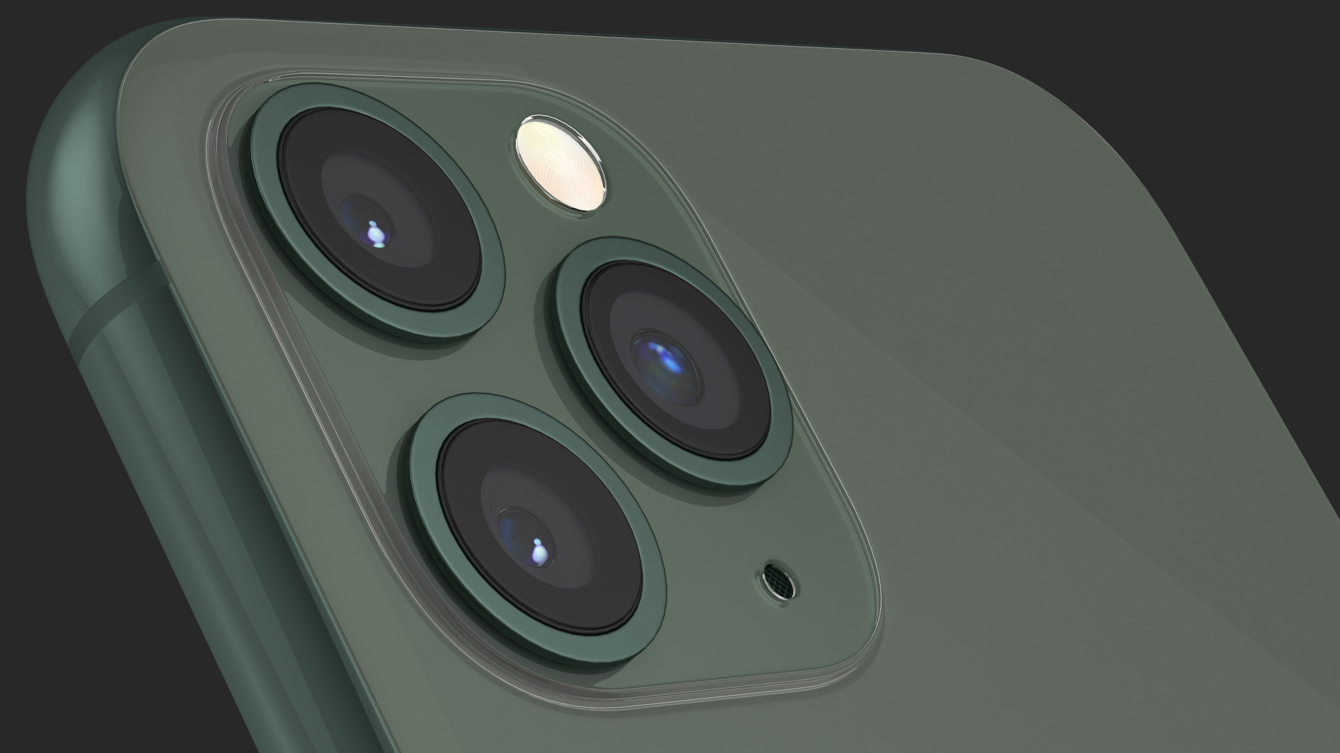 Apple iPhone 11 Pro Midnight Green 3D model