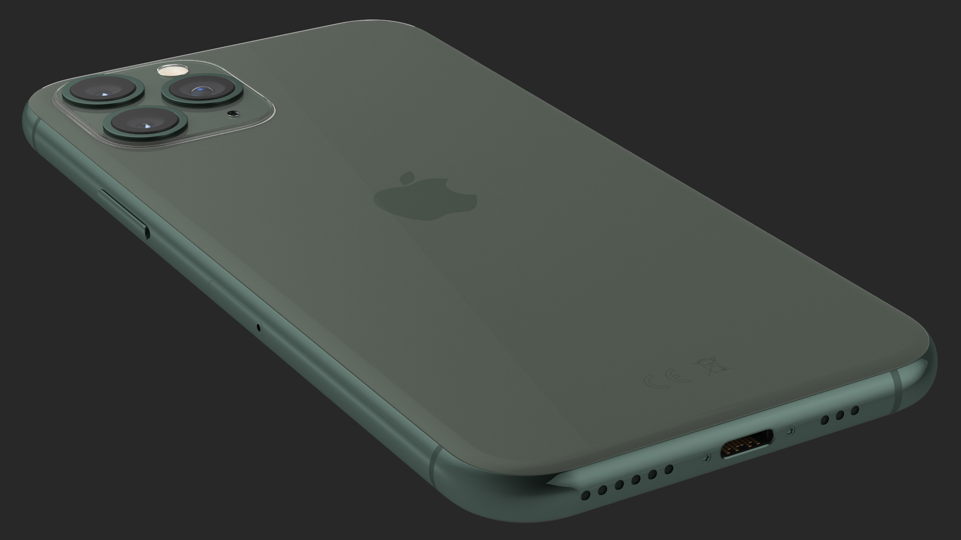 Apple iPhone 11 Pro Midnight Green 3D model