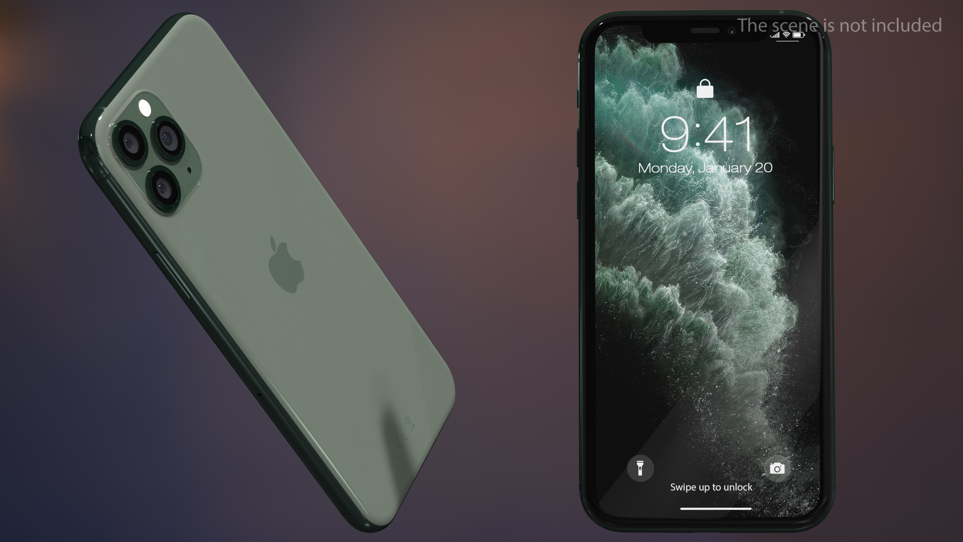 Apple iPhone 11 Pro Midnight Green 3D model
