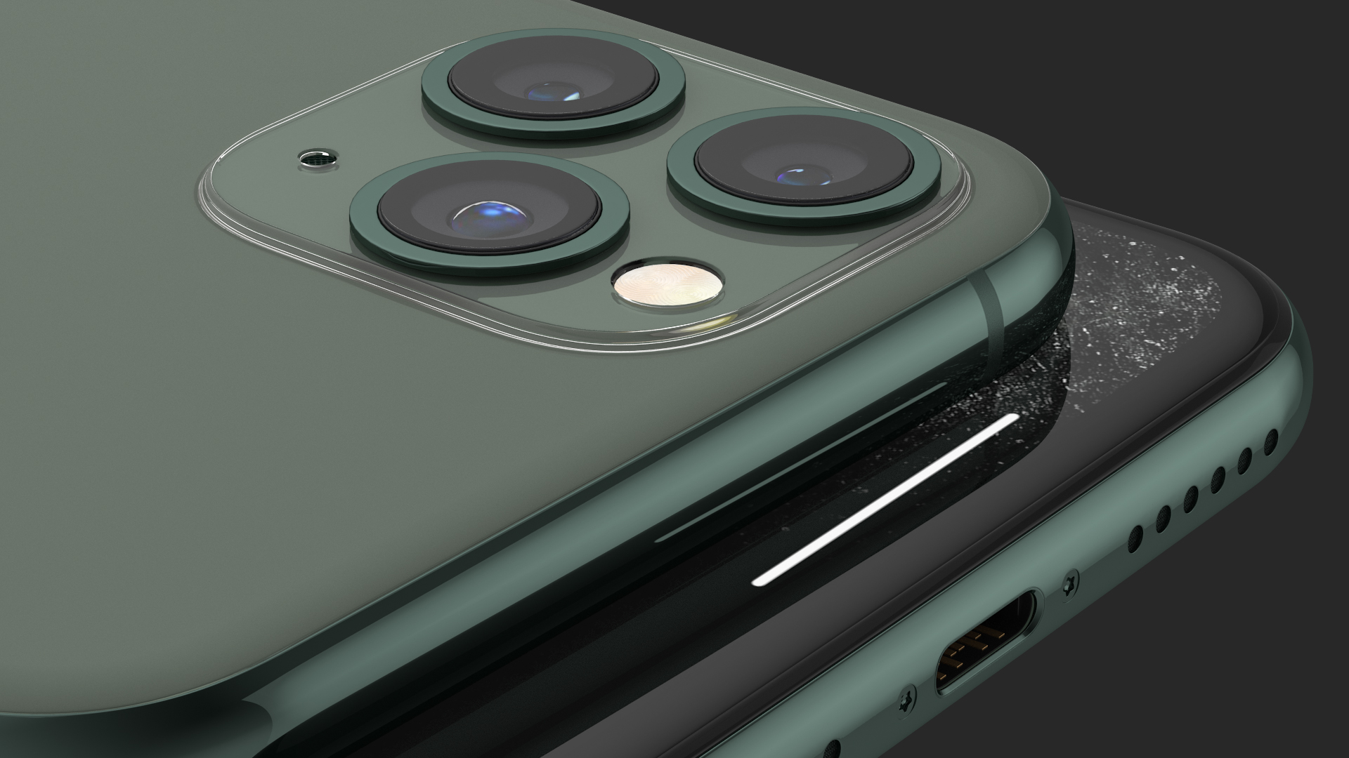 Apple iPhone 11 Pro Midnight Green 3D model