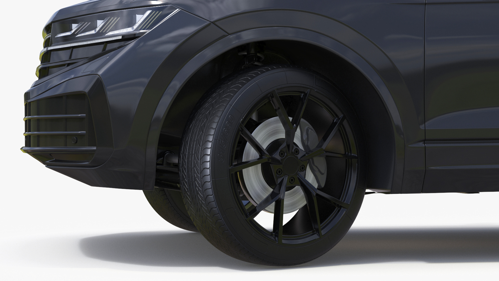 3D Hybrid Electric SUV Black Rigged for Cinema 4D