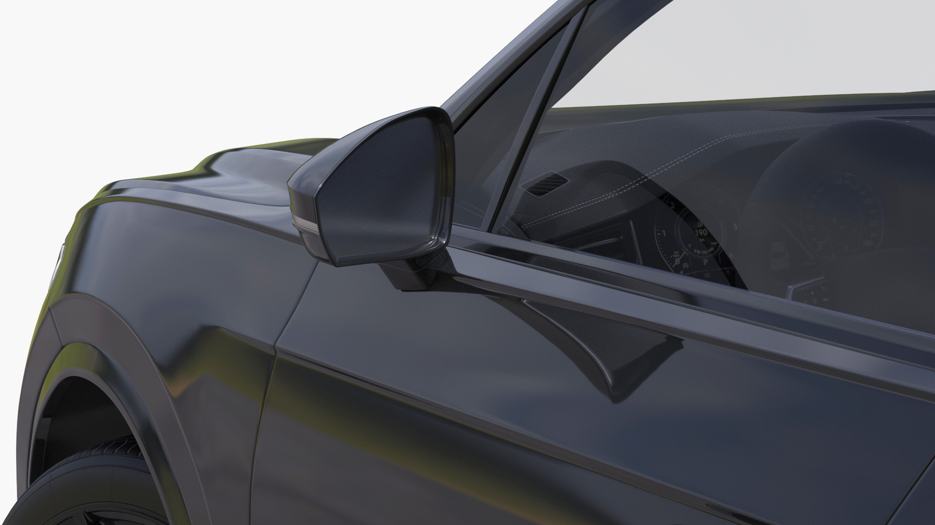 3D Hybrid Electric SUV Black Rigged for Cinema 4D