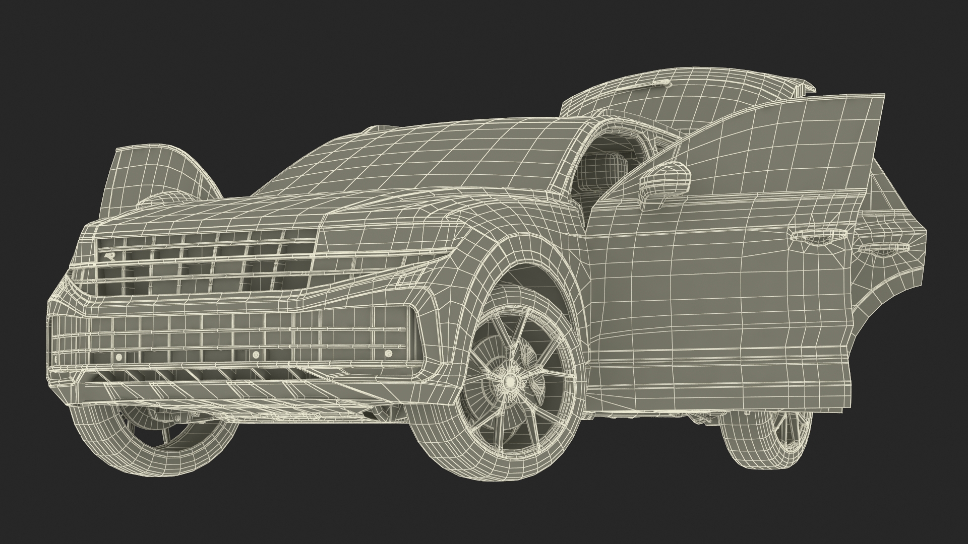 3D Hybrid Electric SUV Black Rigged for Cinema 4D