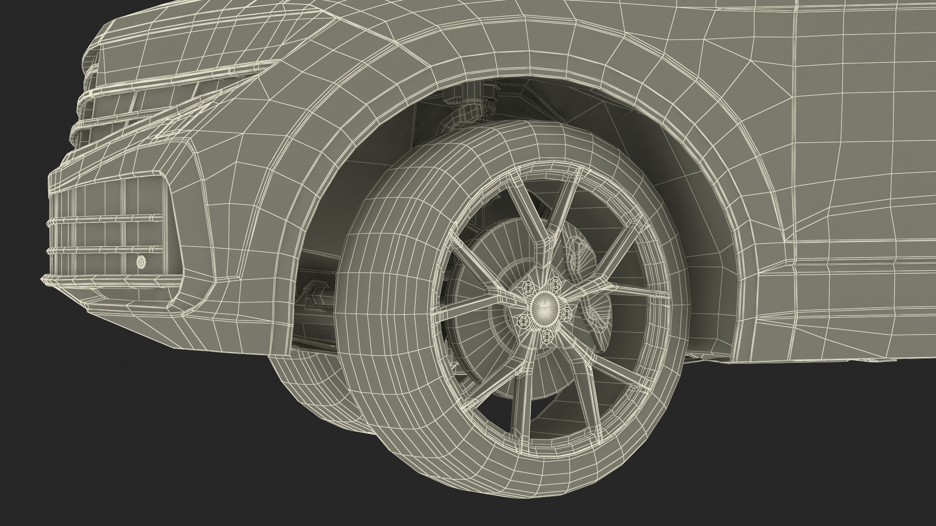 3D Hybrid Electric SUV Black Rigged for Cinema 4D