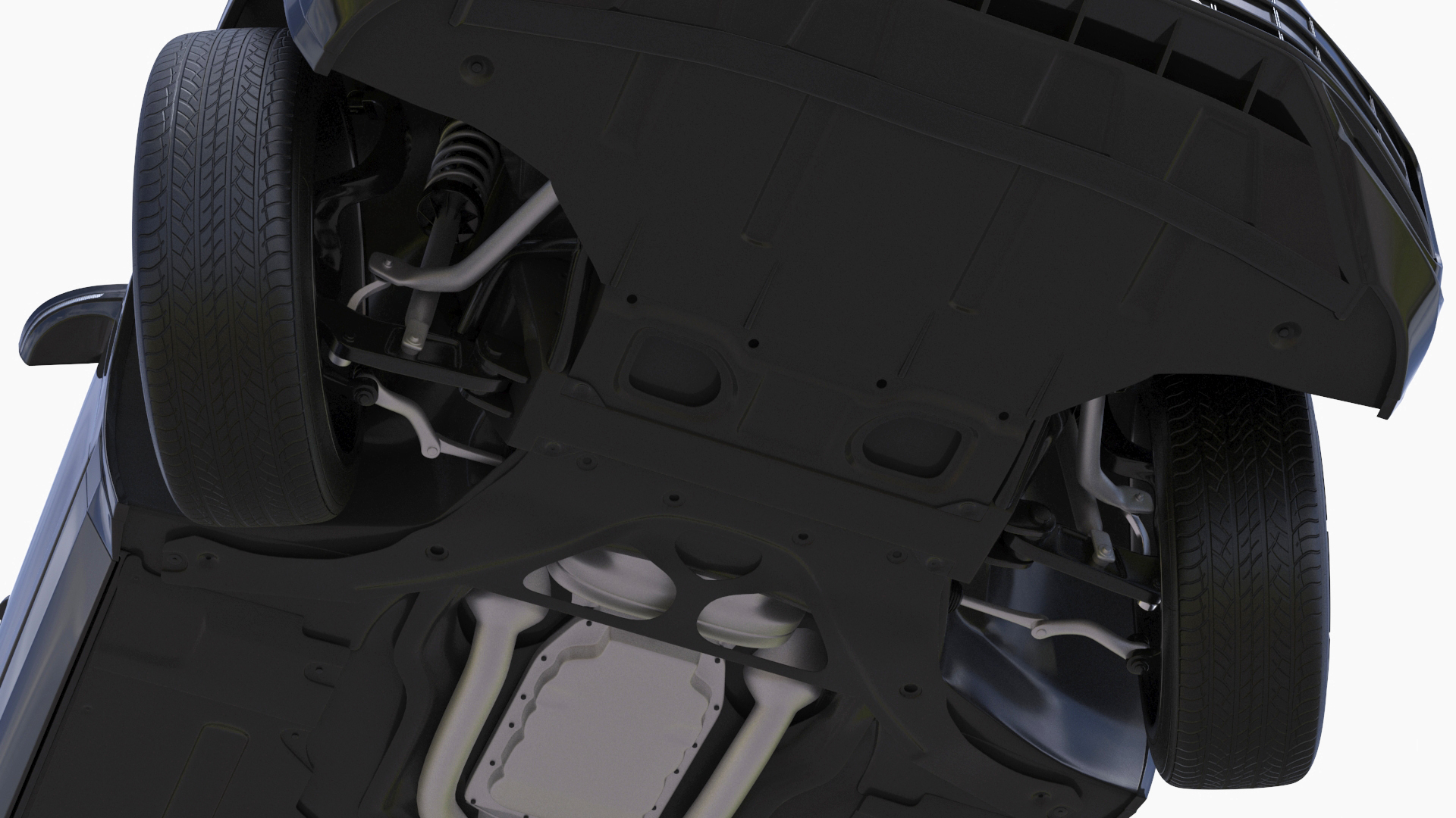 3D Hybrid Electric SUV Black Rigged for Cinema 4D