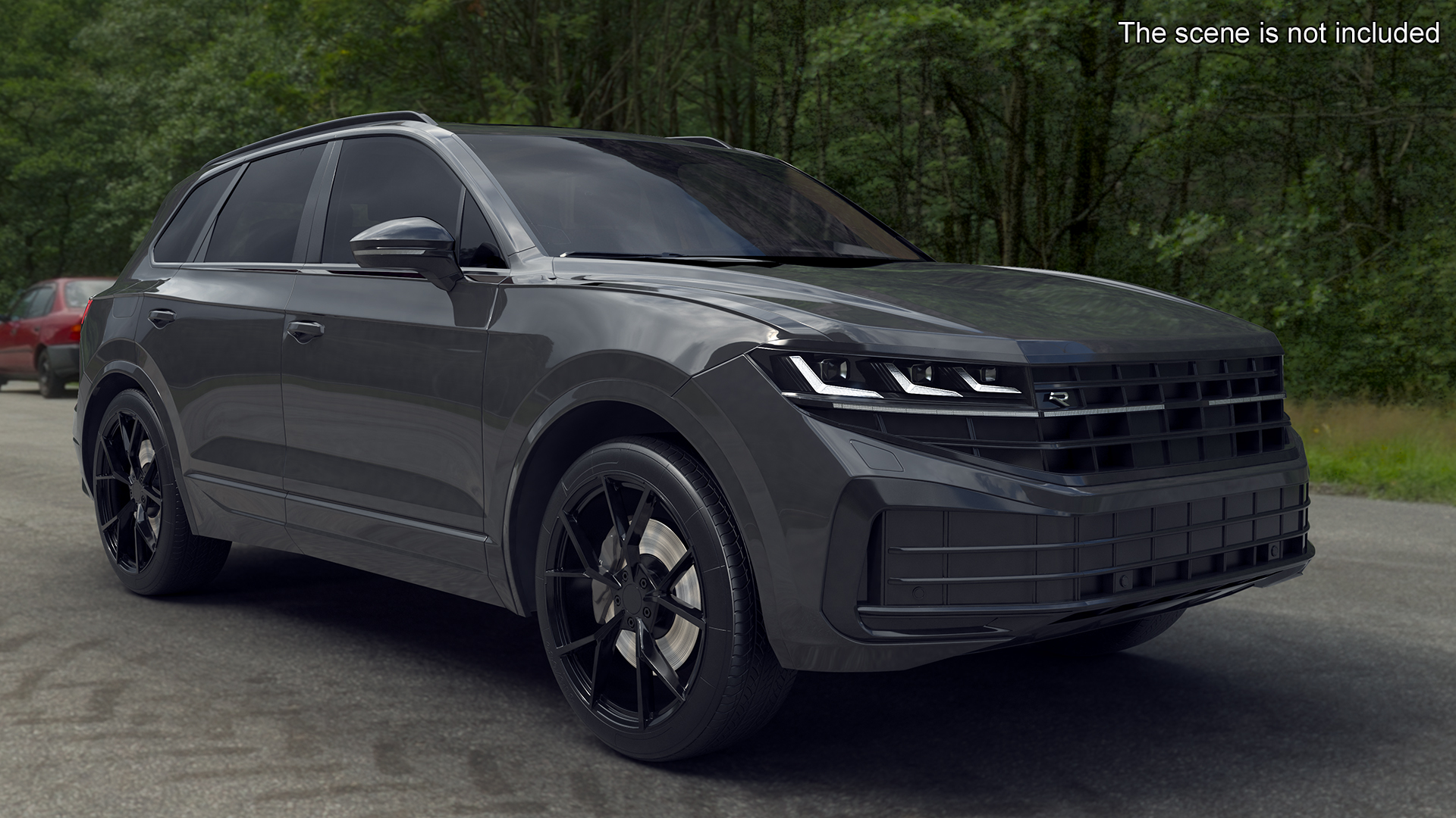 3D Hybrid Electric SUV Black Rigged for Cinema 4D