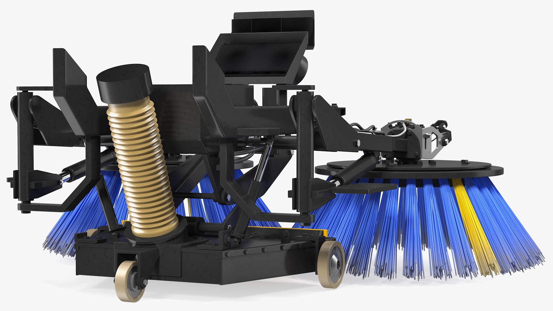 3D model Road Sweeper Brushes Mechanism