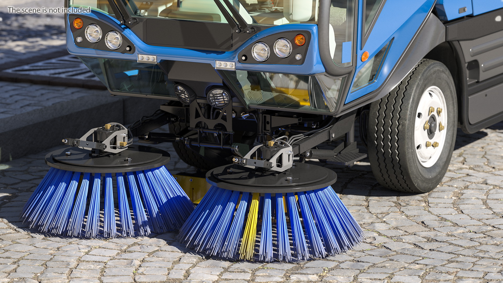 3D model Road Sweeper Brushes Mechanism