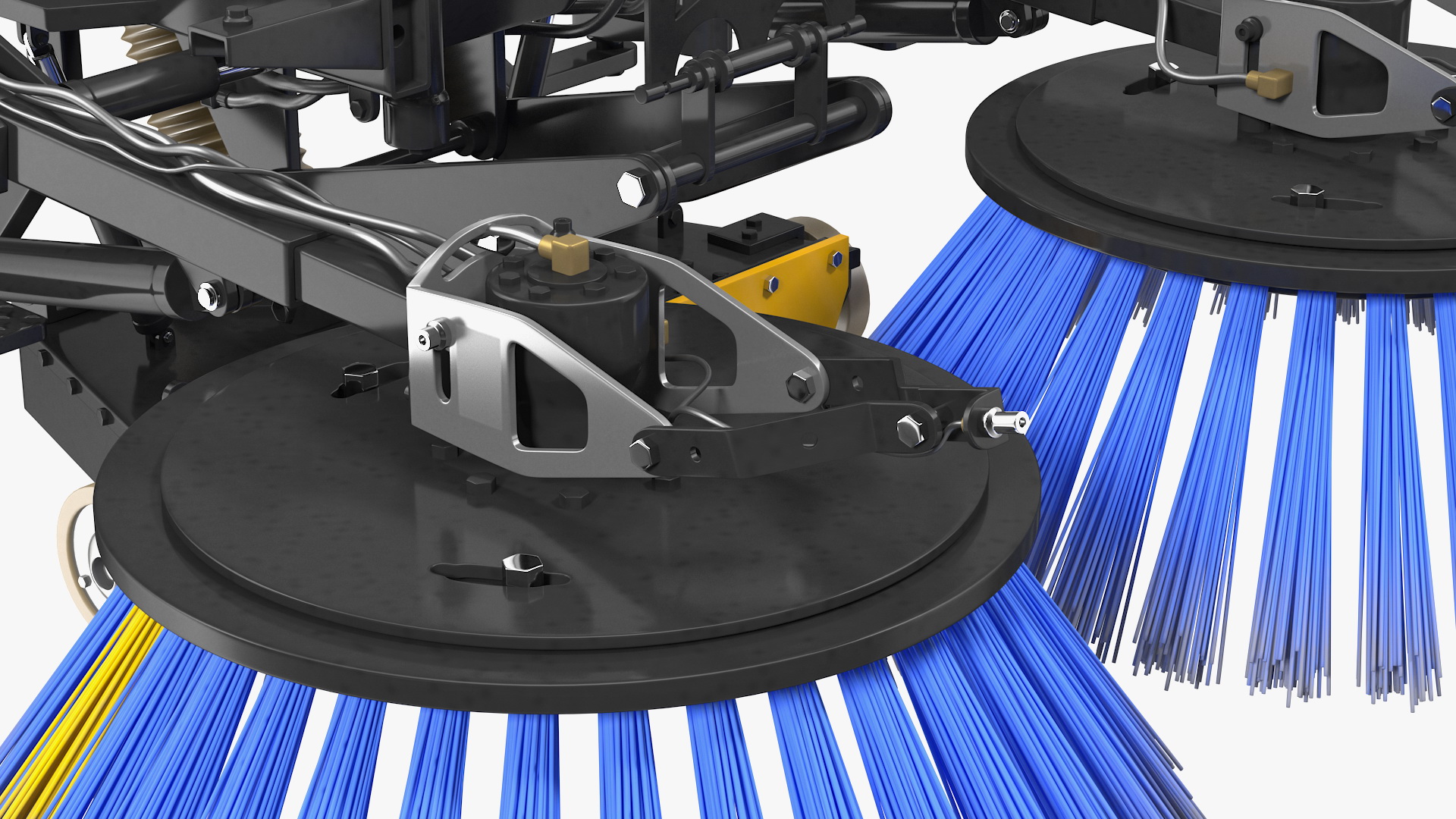 3D model Road Sweeper Brushes Mechanism