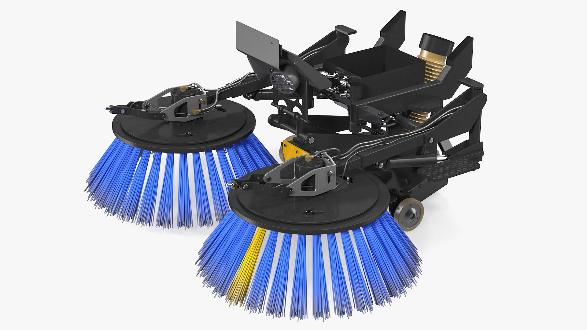 3D model Road Sweeper Brushes Mechanism
