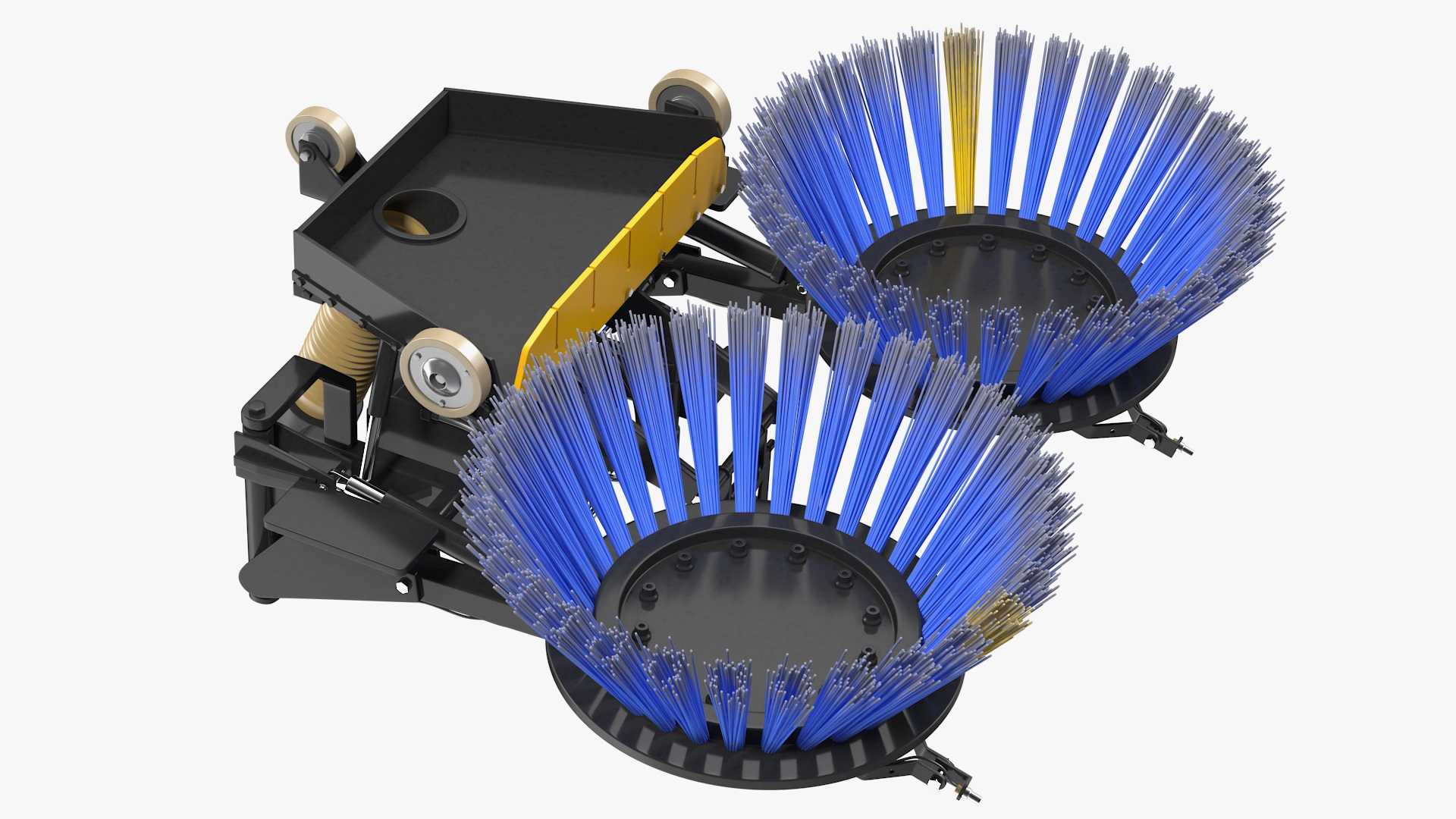 3D model Road Sweeper Brushes Mechanism