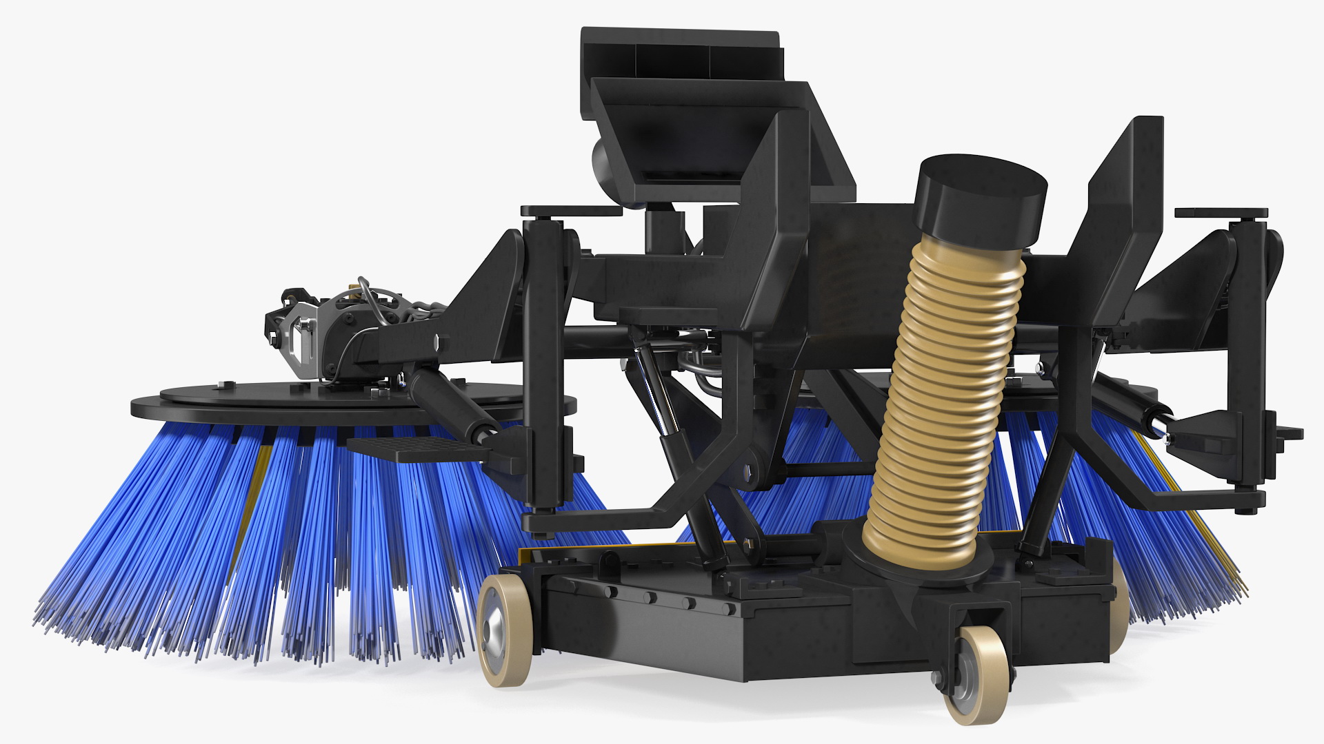 3D model Road Sweeper Brushes Mechanism