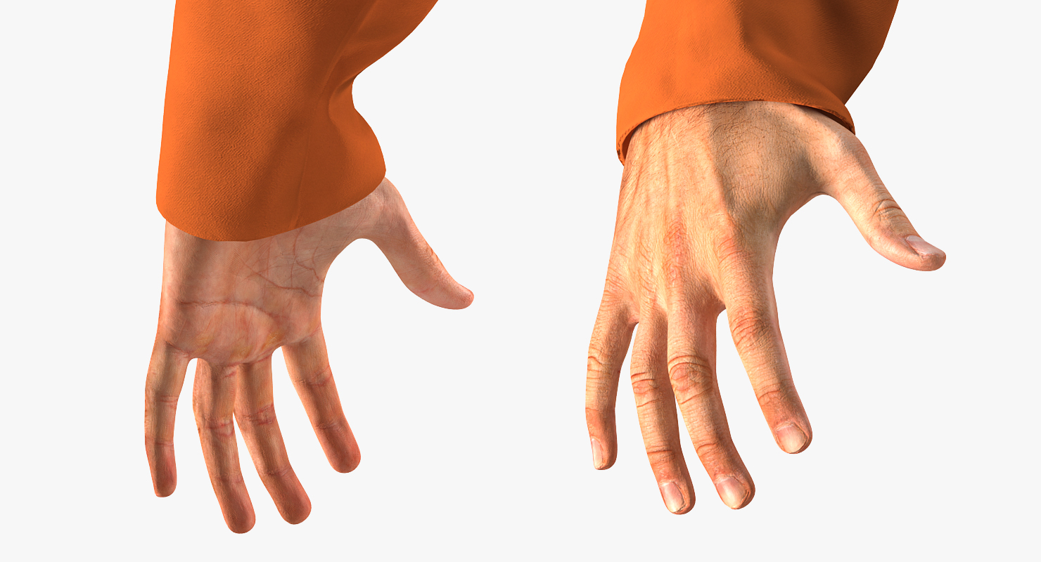 3D Builder Wearing Orange Coveralls Rigged for Maya model
