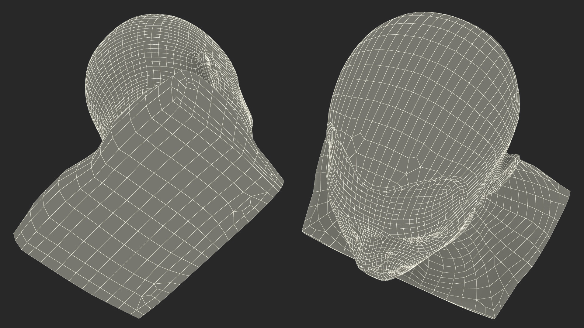 3D Golden Male Mannequin Head with Hair