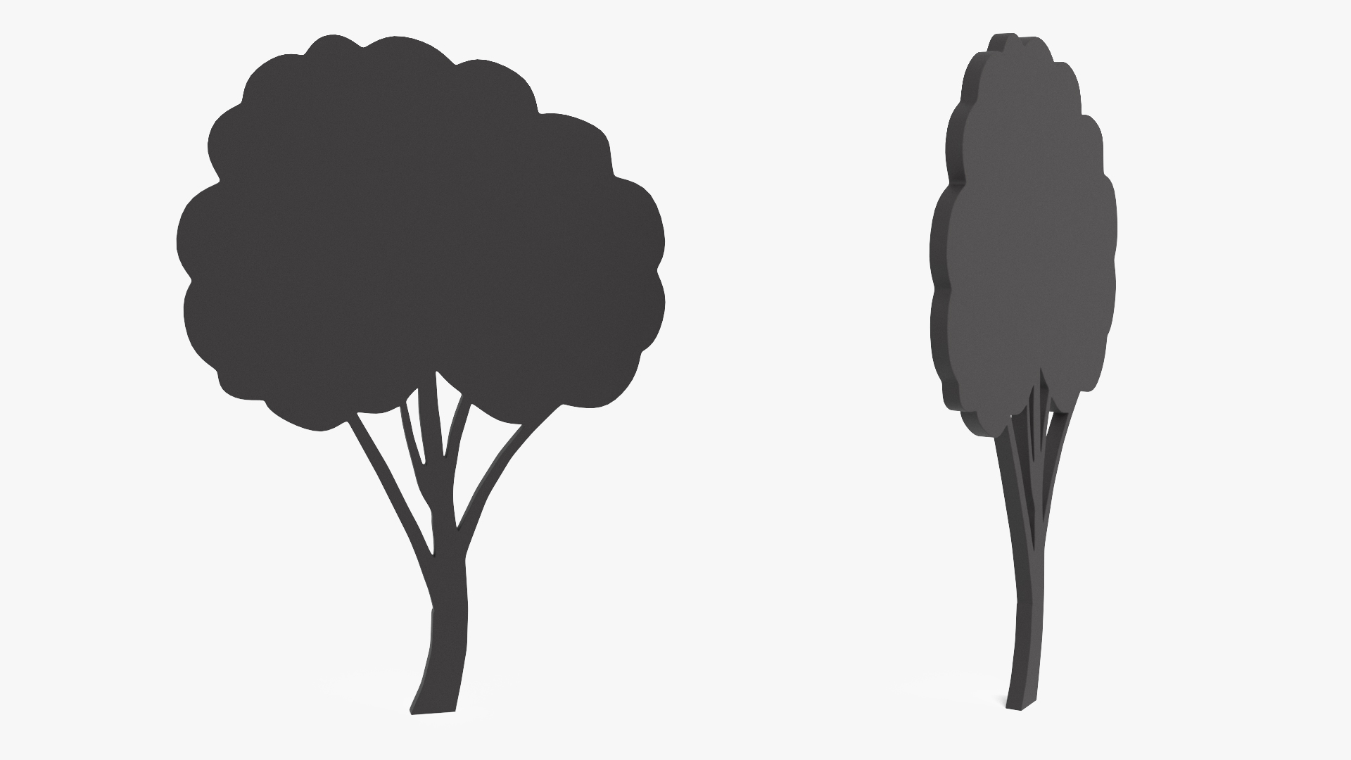3D Fruit Tree Silhouette