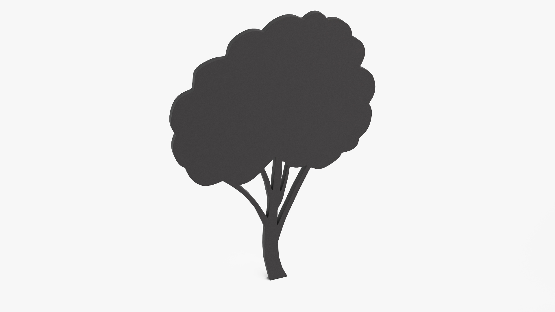 3D Fruit Tree Silhouette
