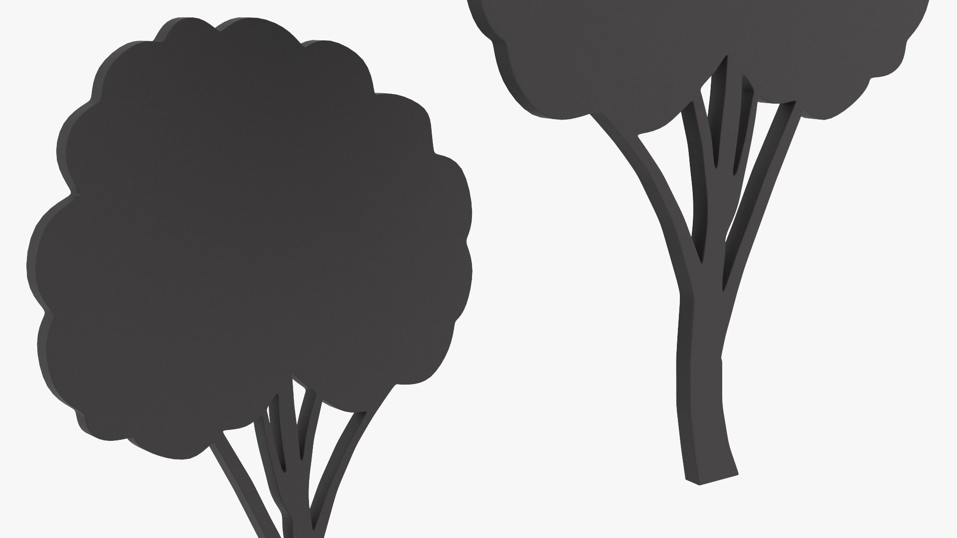 3D Fruit Tree Silhouette