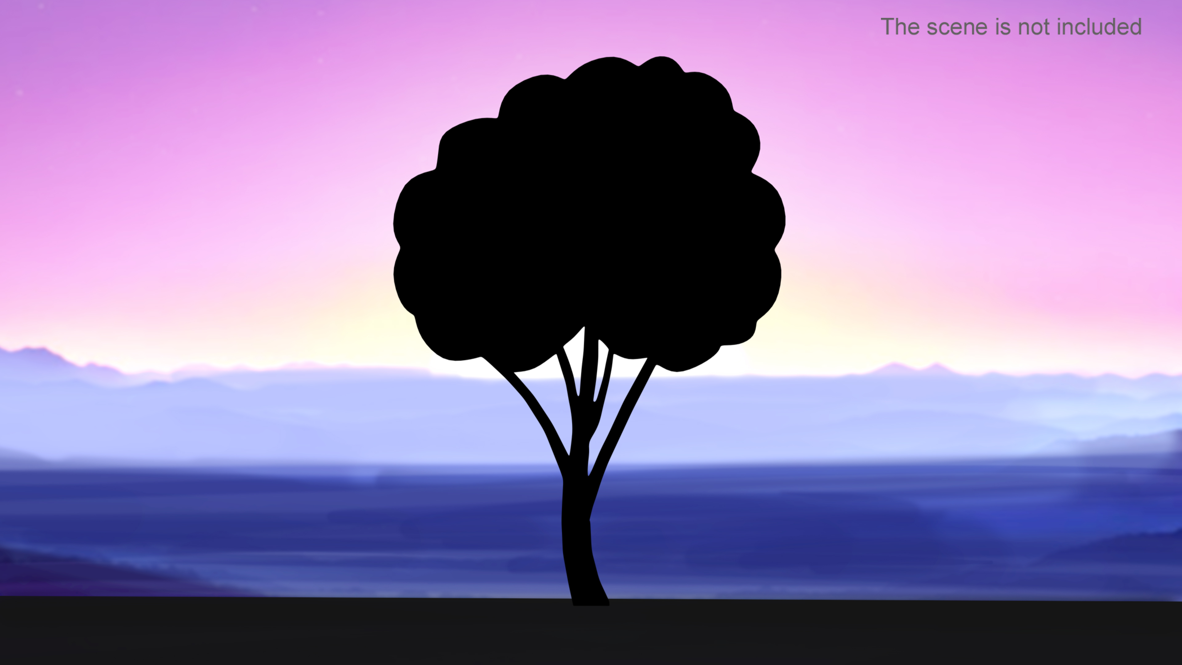 3D Fruit Tree Silhouette