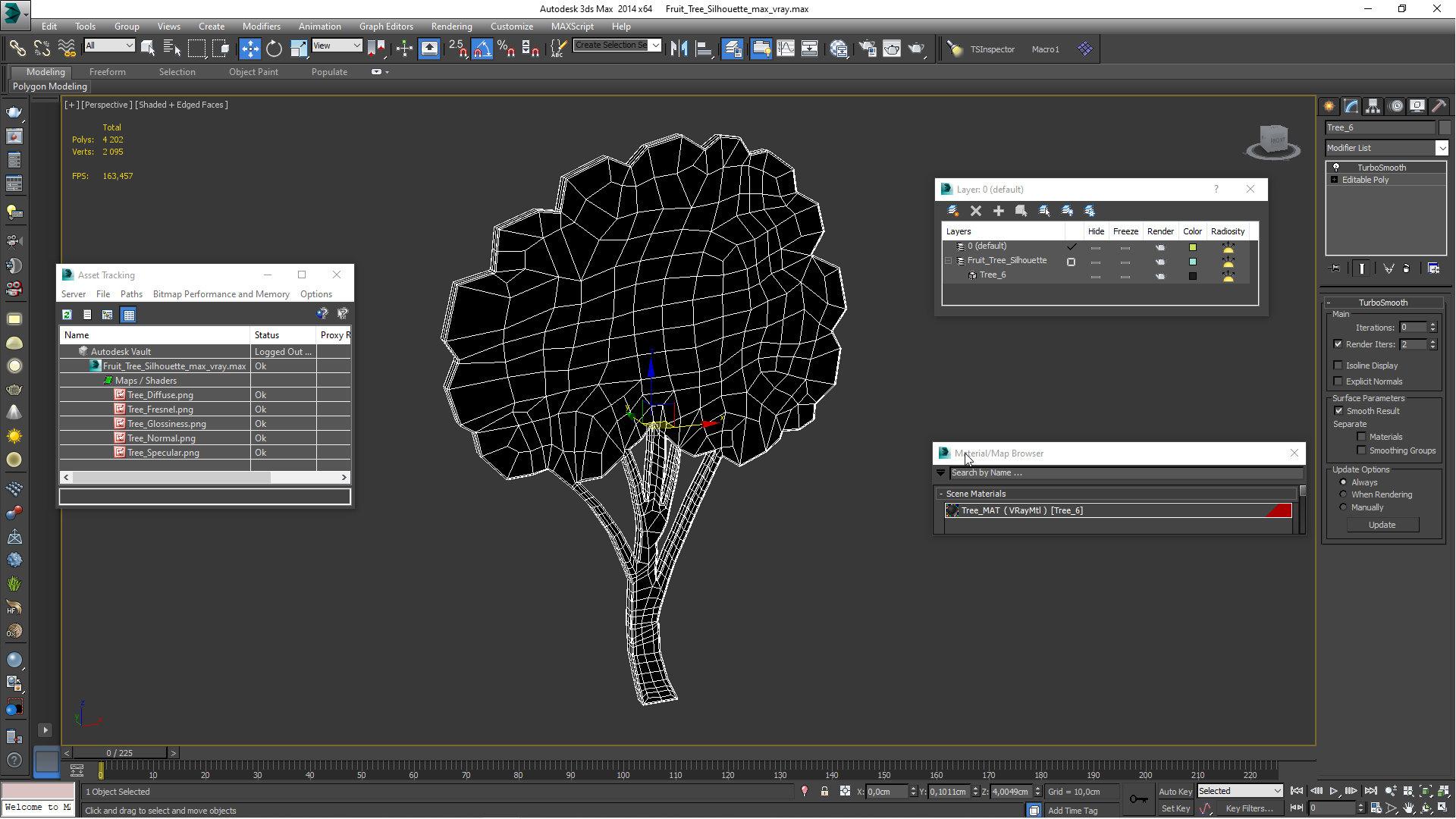 3D Fruit Tree Silhouette