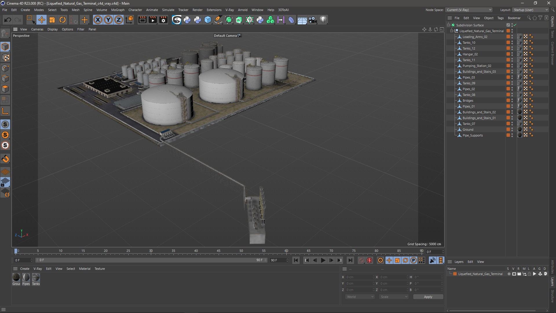 3D model Liquefied Natural Gas Terminal