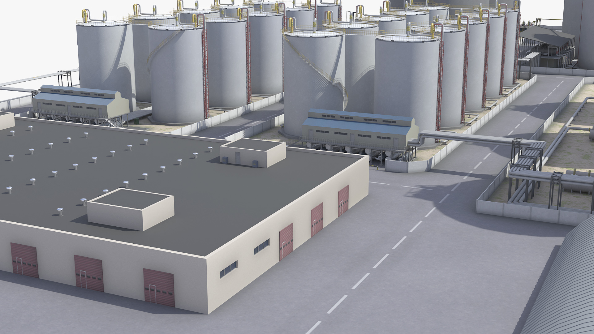3D model Liquefied Natural Gas Terminal