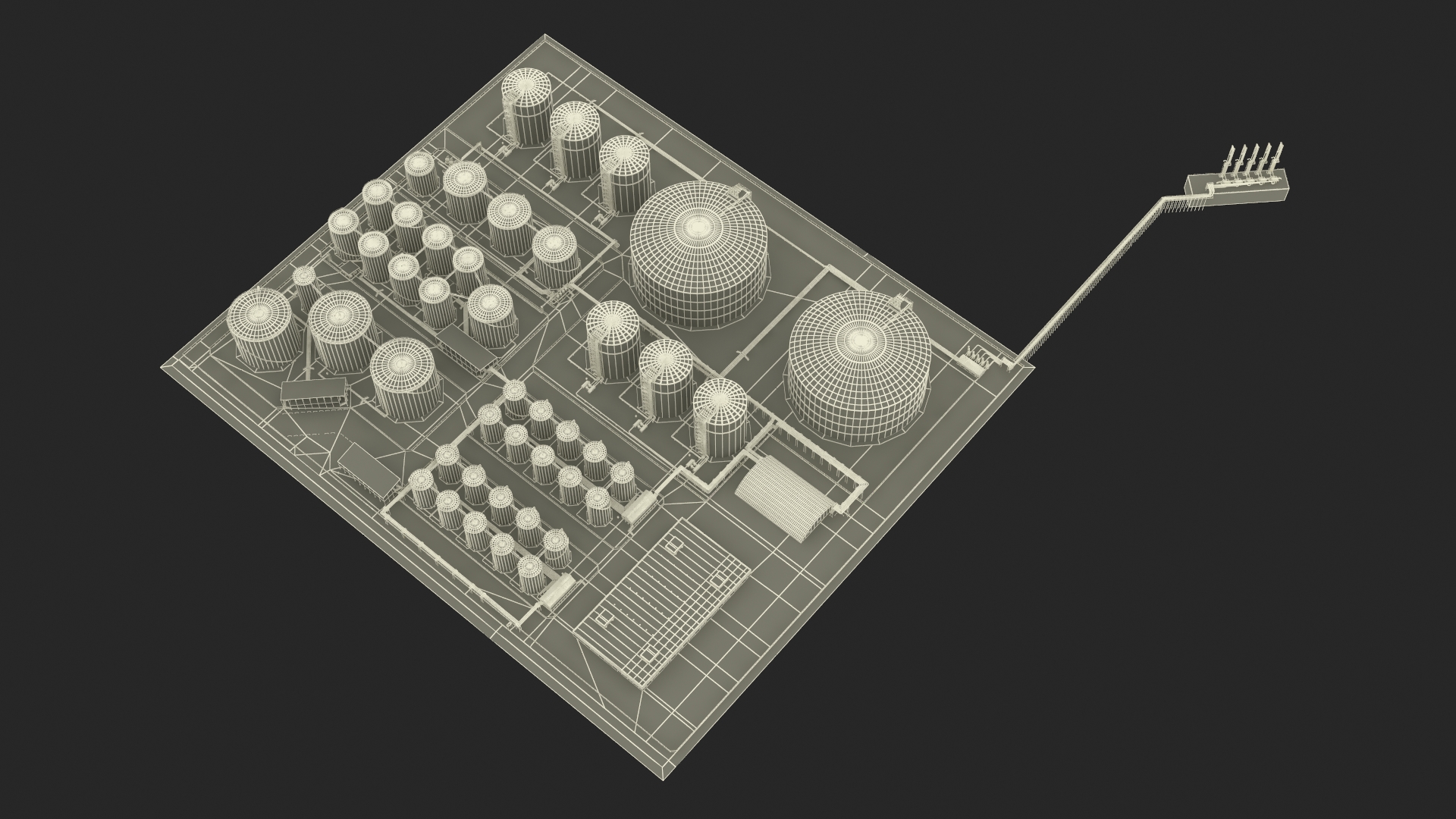 3D model Liquefied Natural Gas Terminal