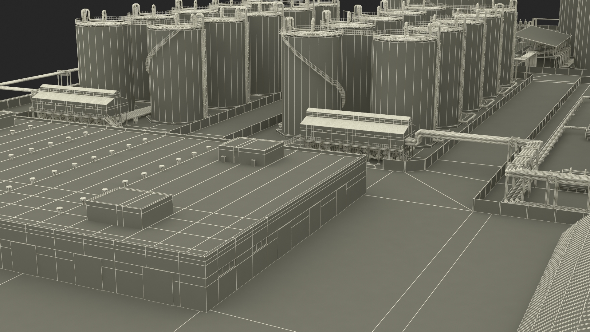 3D model Liquefied Natural Gas Terminal
