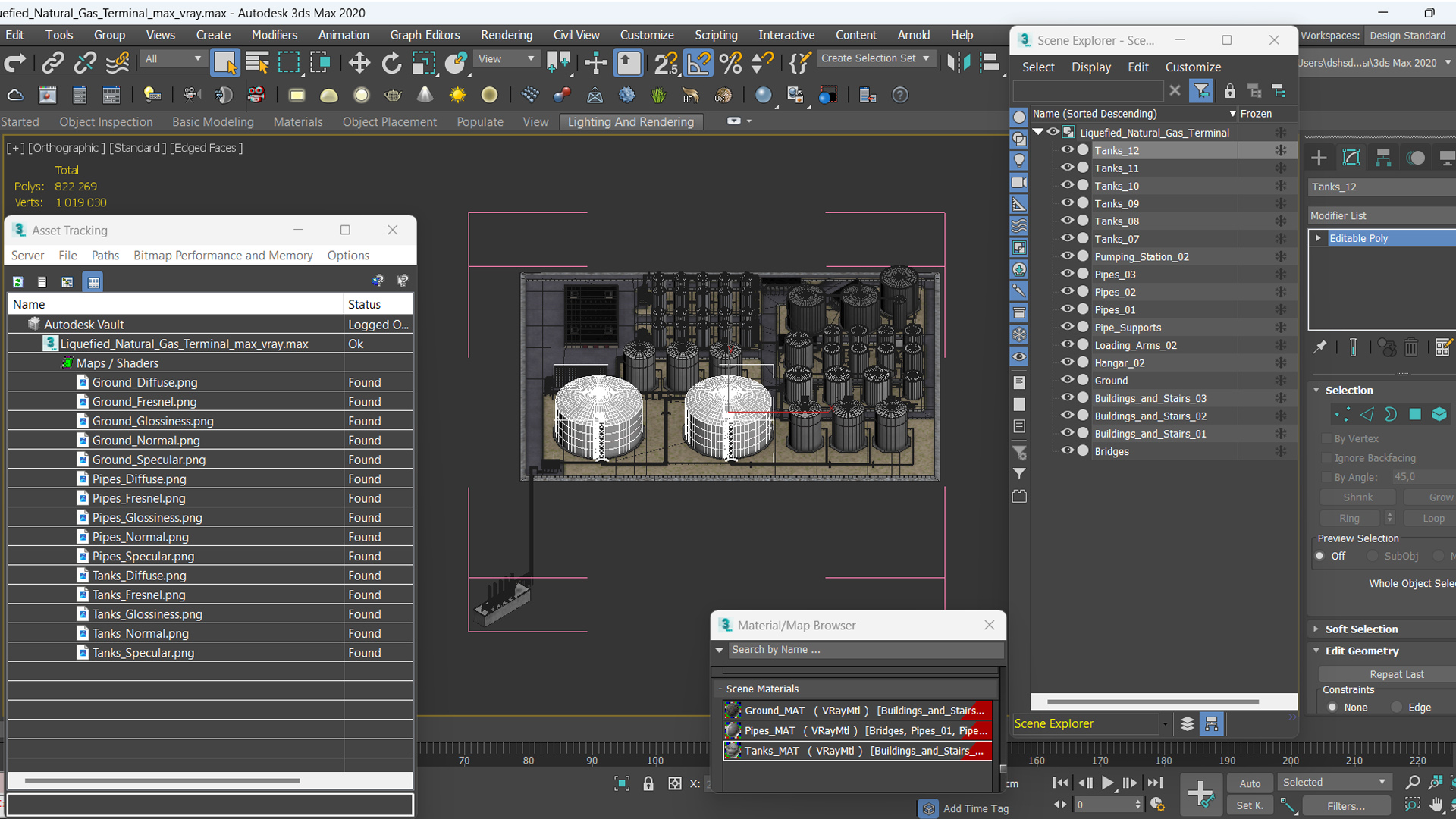 3D model Liquefied Natural Gas Terminal