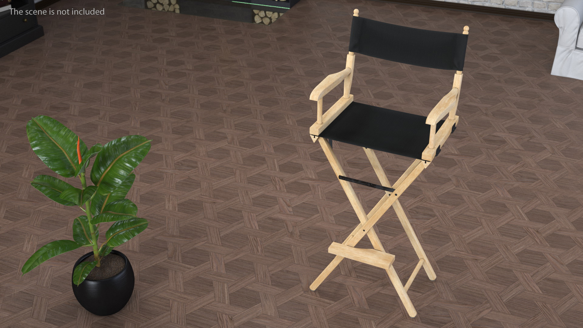 3D Tall Folding Chair model