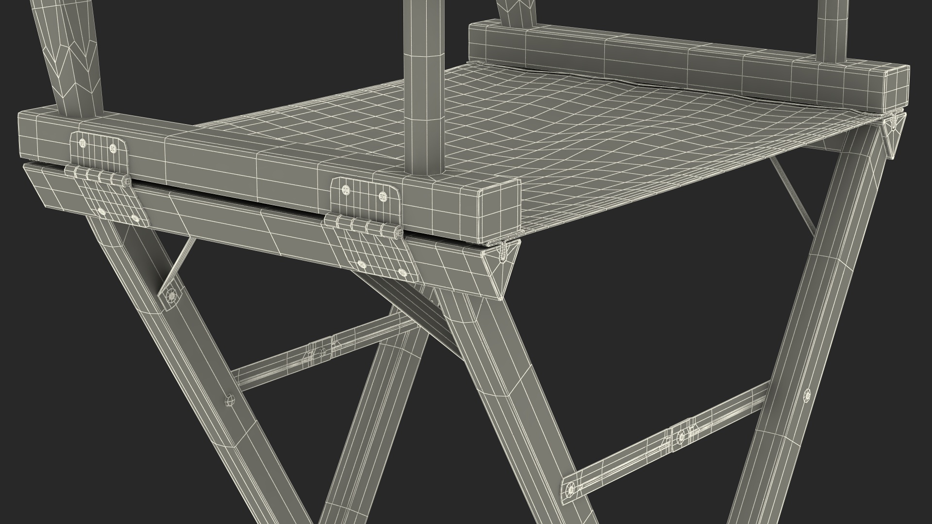 3D Tall Folding Chair model