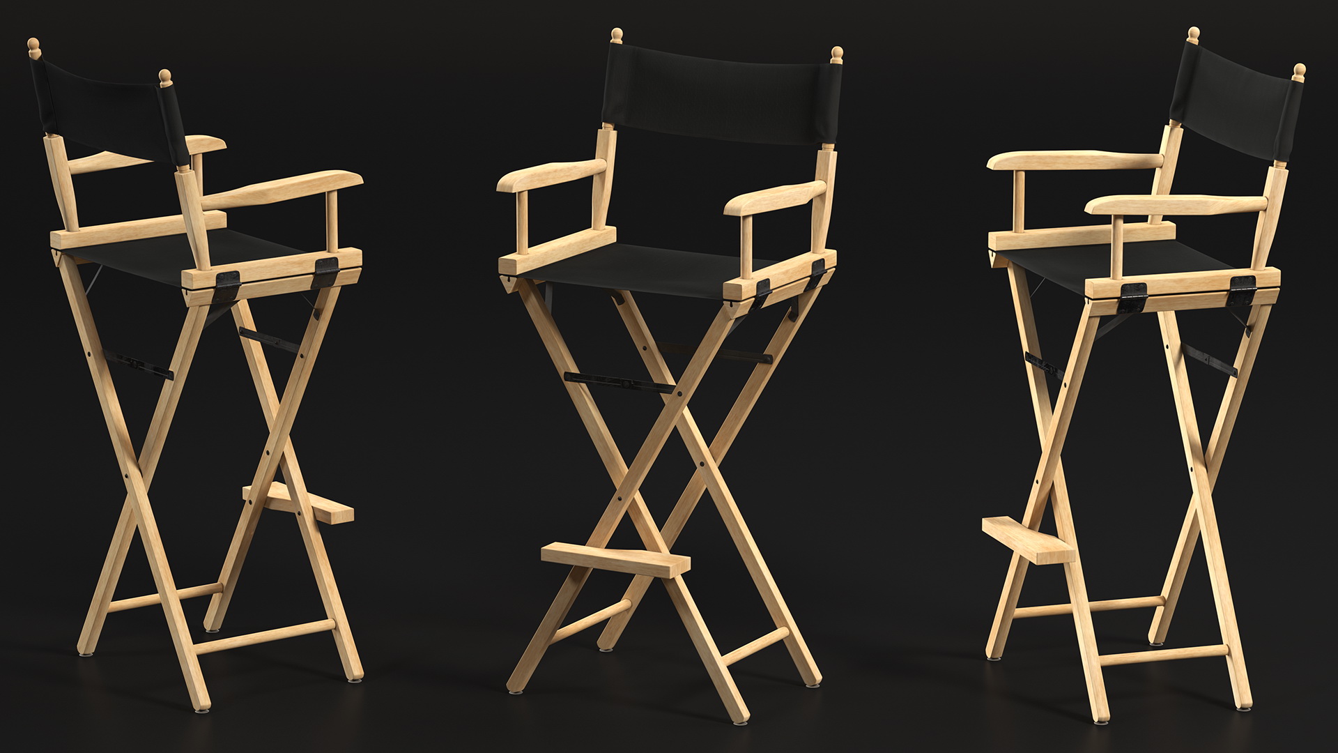 3D Tall Folding Chair model