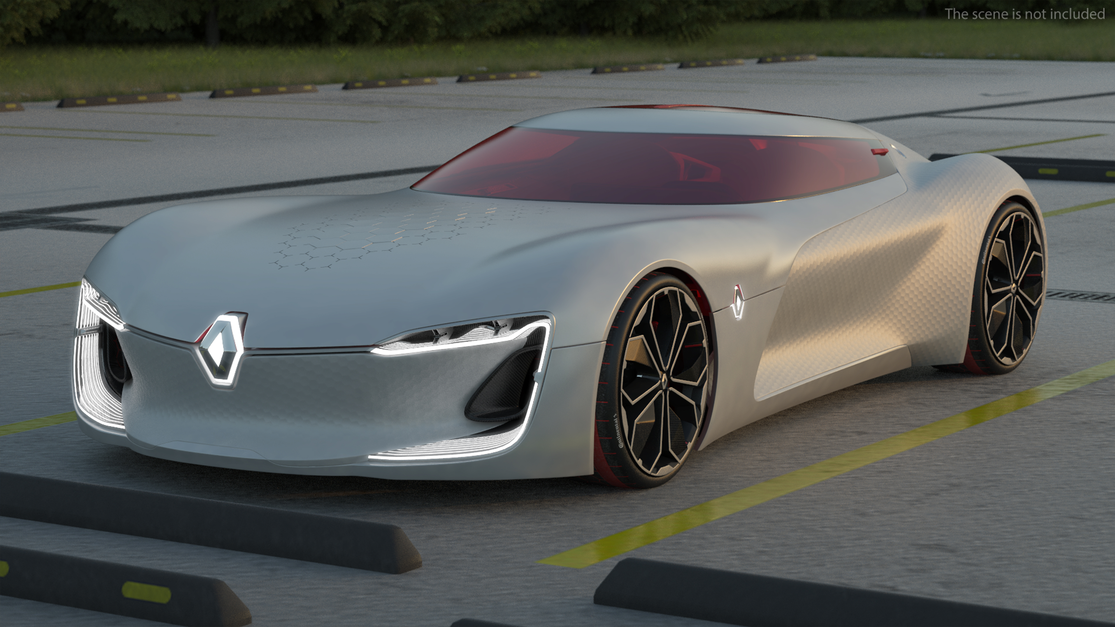 3D 2016 Renault Trezor Concept Rigged for Maya model