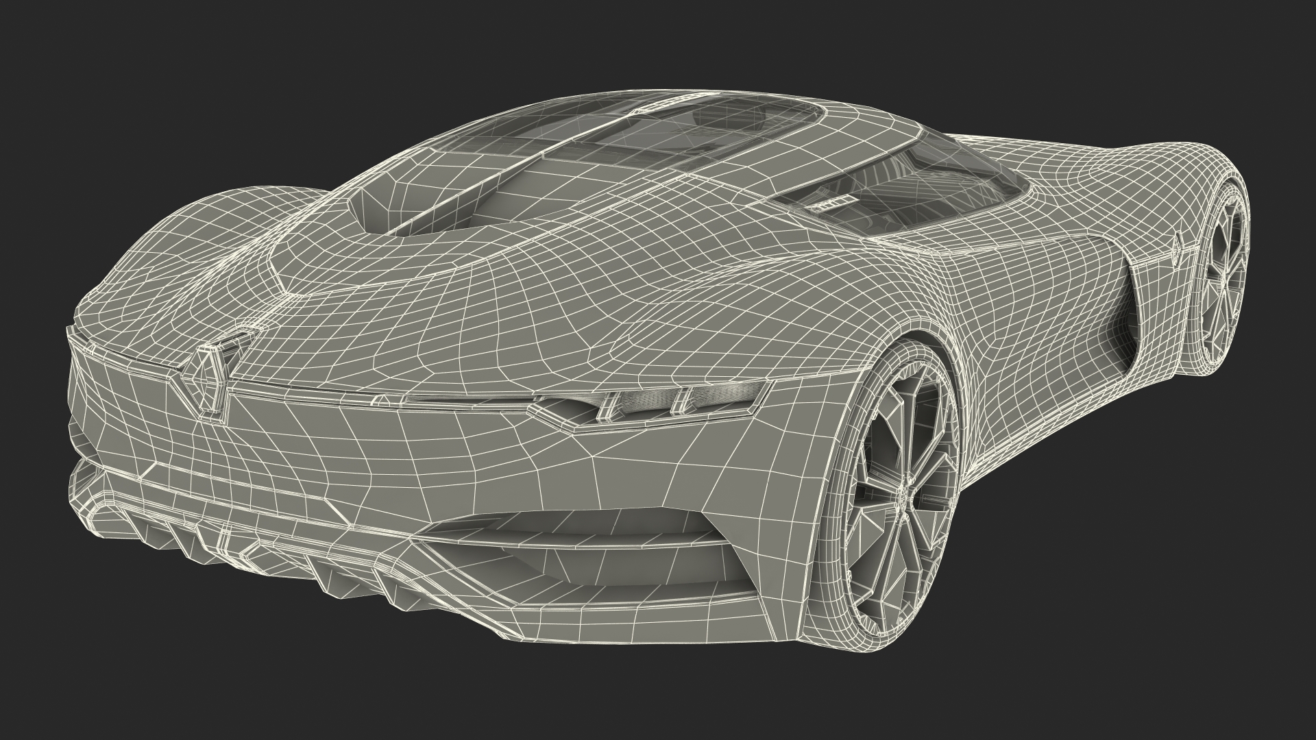 3D 2016 Renault Trezor Concept Rigged for Maya model