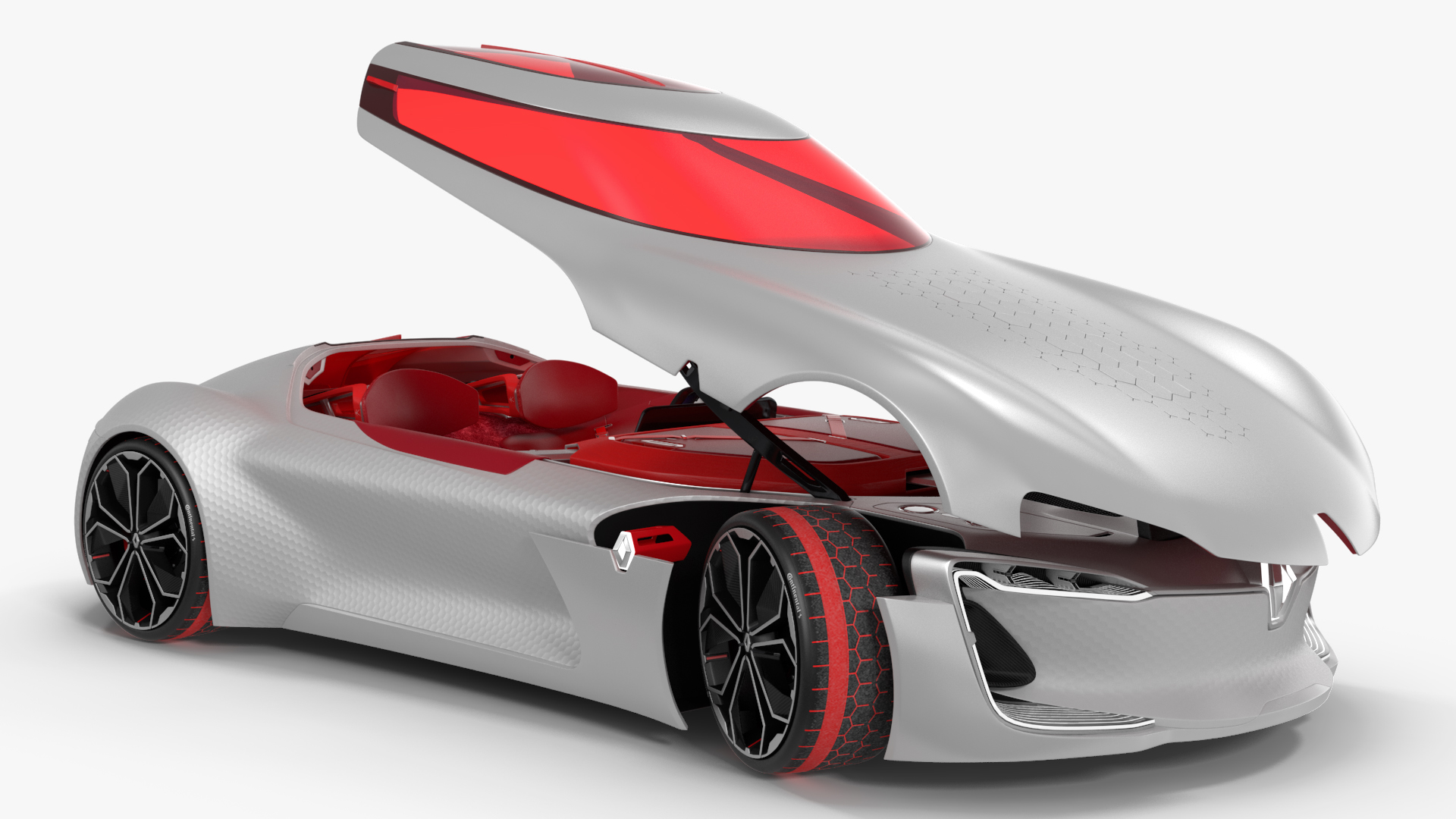 3D 2016 Renault Trezor Concept Rigged for Maya model